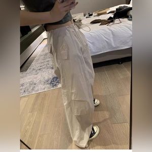 high-waisted loose straight thin wide-legged trailing casual trousers